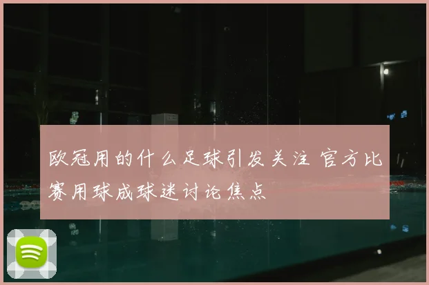 欧冠用的什么足球引发关注 官方比赛用球成球迷讨论焦点
